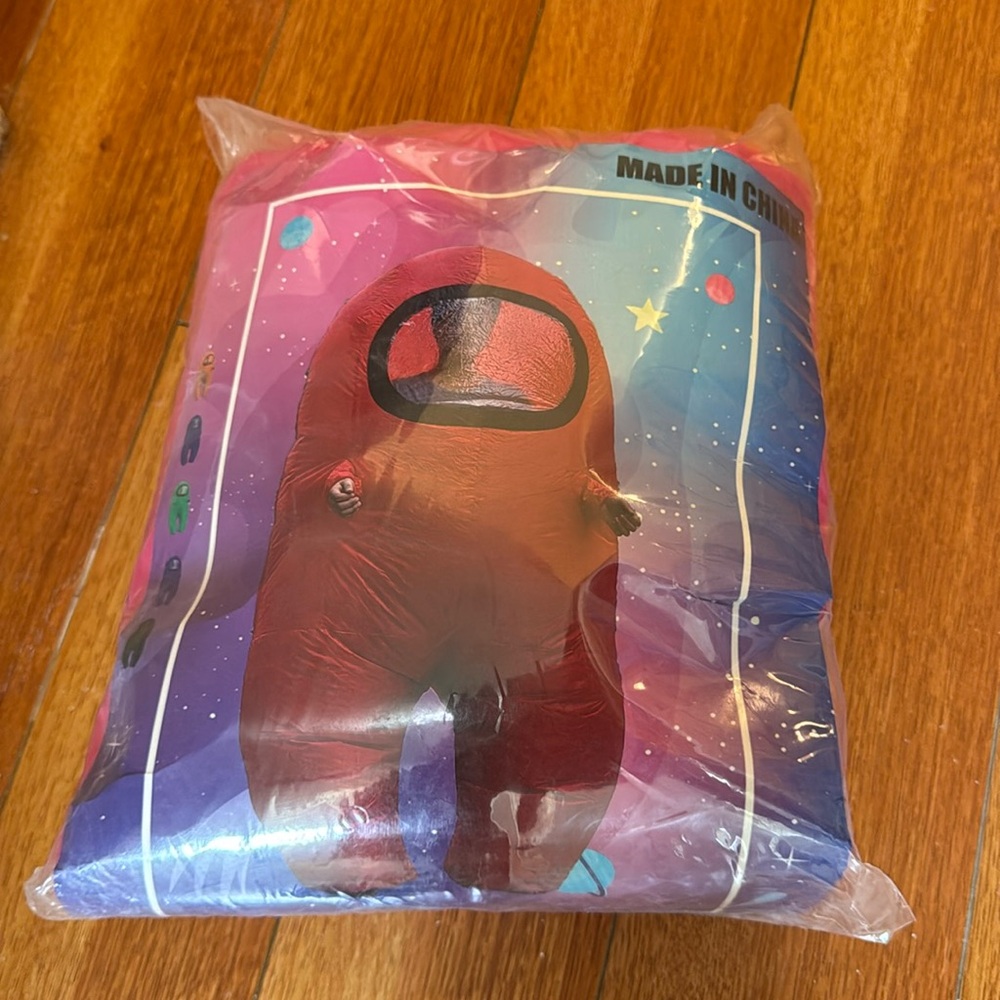 Pink adult among us inflatable costume - worn once brand new